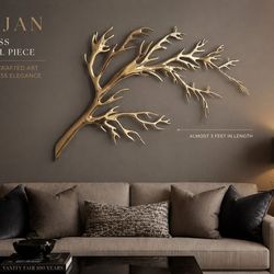 VTG- Bijan Brass Wall Tree Sculpture