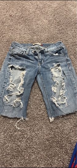 Ripped jeans shorts, size 5