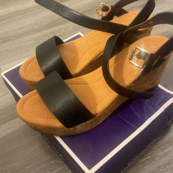 Wedges Heels Cork Top Moda 