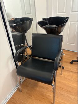 Alluvia Premium Auto Recline Shampoo Chair in Black | Hair Salon Shampoo