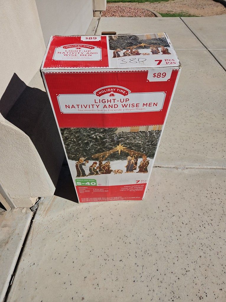 Light Up Yard Nativity Scene Christmas