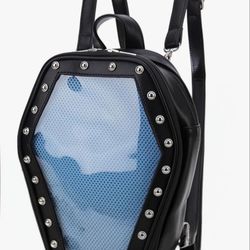 Gothic Coffin Shape Fashion Purses and Handbags for Women Halloween Shoulder Bag Backpack