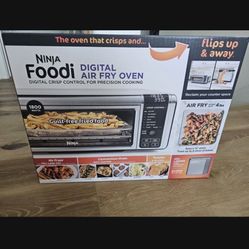 Ninja Slim Line Air Fryer Toaster Flip Up Bake Large Tray