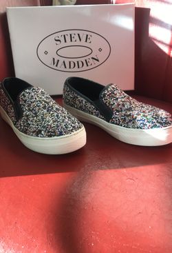 Gorgeous shiny Steve Madden Gracious multi sneakers