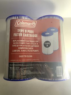 2 Pack Coleman Type B Pool Filter Replacement Cartridge