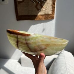 Natural Green Onyx Bowl 8-12”