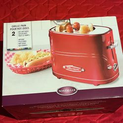 Nostalgia Retro Hot Dog Toaster Oven and Bread Toaster...