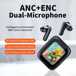 ANC Active Noise Cancellation Wireless
Earphone Touch Screen Bluetooth 5.3 TWS Earbuds
Stereo Space Audio HIFI Headphone