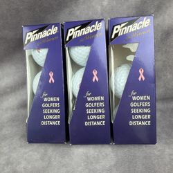 NEW Pinnacle For Women Golf Balls Pink Ribbon Lot of 8