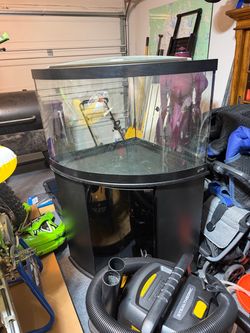 54 Gallon Oceanic Corner Aquarium Setup – $200