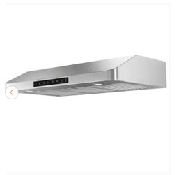 VIKIO 36 in. 900CFM Ducted Under Cabinet Range Hood in Stainless Steel with 3-Way Venting Removable LEDS and Gesture Control