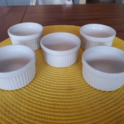 5 China Ramekins 