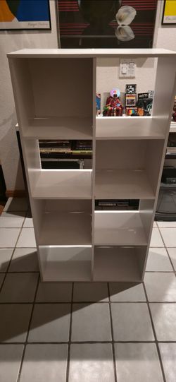 White Cube Bookcase Shelving Unit