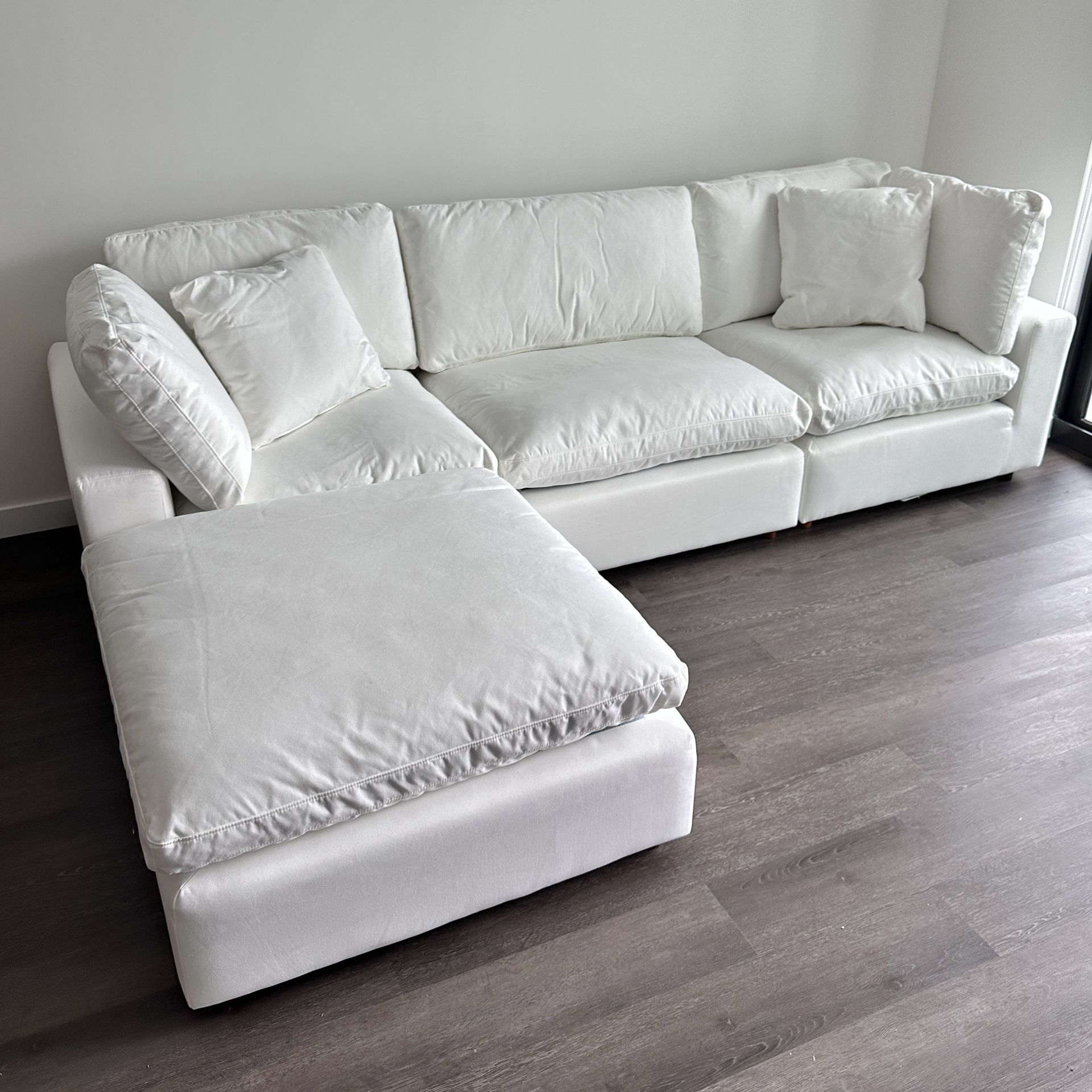 New White Sofa Cloud Couch Sectional