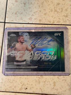 Khabib Nurmagomedov Topps Chrome UFC Auto 10/10
