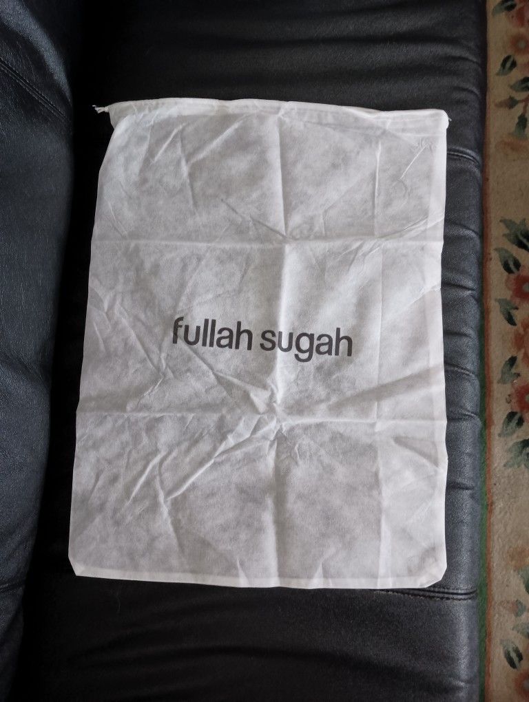 NEW Fullah Sugah White Purse Handbag Dust Bag