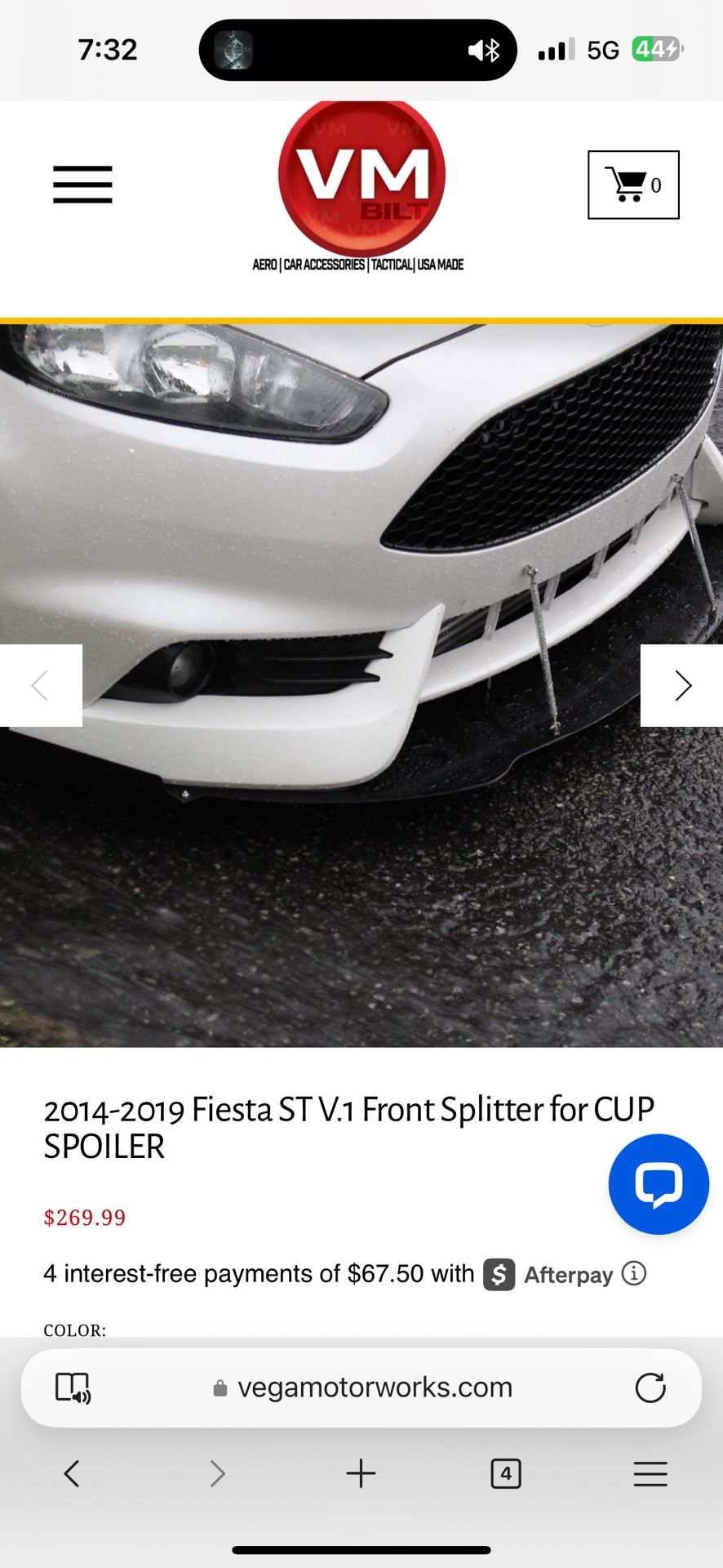 Ford fiesta ST Vega motorworks Lip