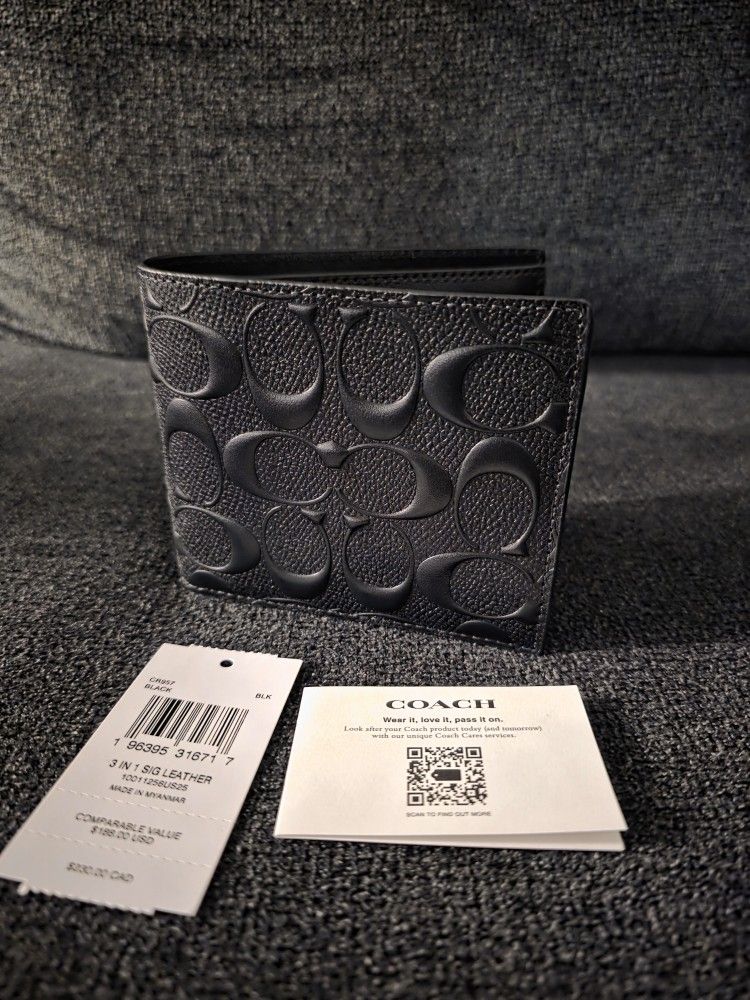 Coach Men's Wallet Black