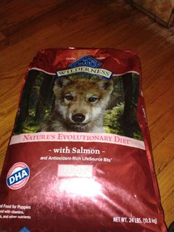 Blue Buffalo Wilderness High-Protein Natural Dry Food Salmon Recipe for Puppies, 24 lbs.