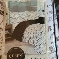 Queen Comforter Paris Theme 