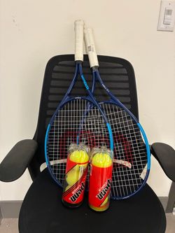 Brand New Wilson Tennis Set – 2 Rackets + 2 Cans of Balls