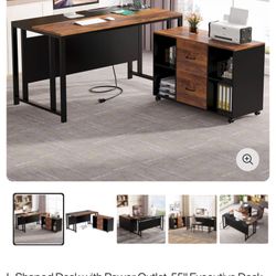 Desk With Matching File Cabinet 