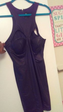 Cute NASTY GAL brand faux leather party dress