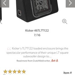 Kicker 46TL7T122 Subwoofer