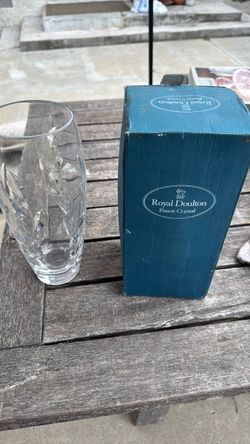 Royal Doulton Crystal Vase with Original Box