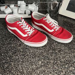 Men’s Red Vans Size 10.5