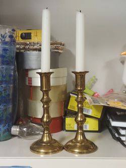 Vintage brass candlesticks valsan Portugal made