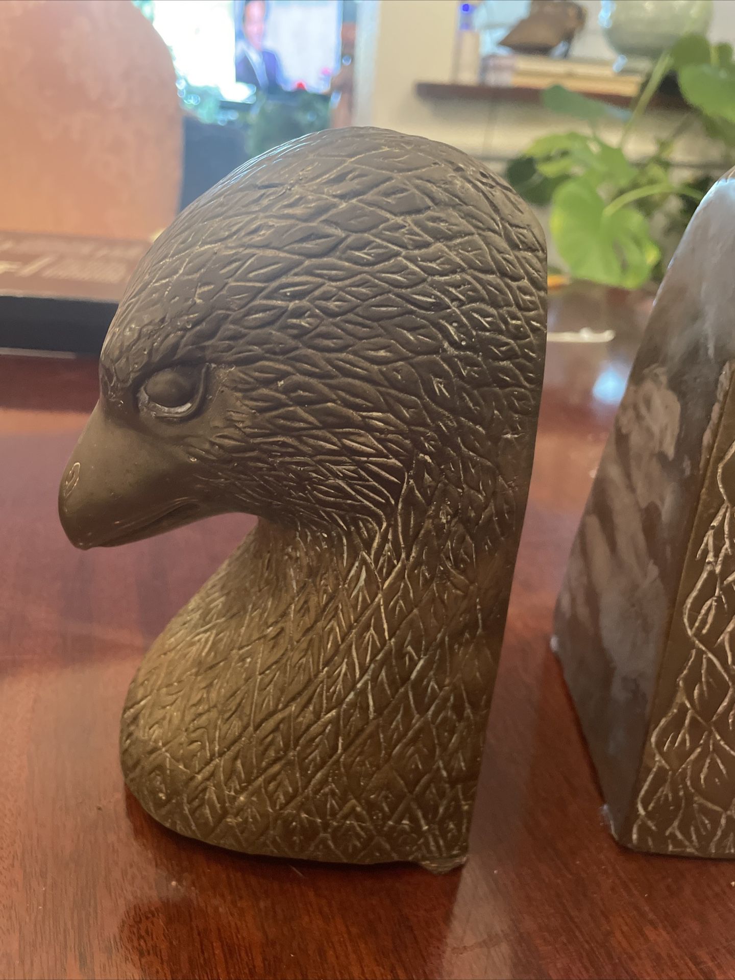 Brass Bald Eagle Bookends