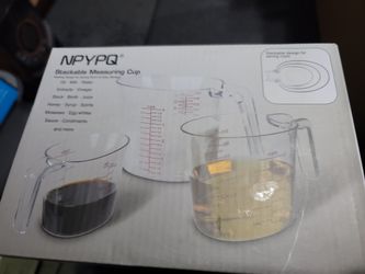 NPYPQ 3 Piece Measuring Cup Set, Includes 1-Cup, 2-Cup, and 4-Cup