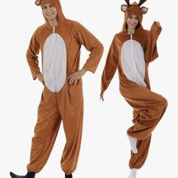 Cozy reindeer onesie with antlers Size: Large 