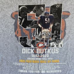 Hall Of Dame Dick Butkus 1(contact info removed) Commemorative VTG T-Shirt