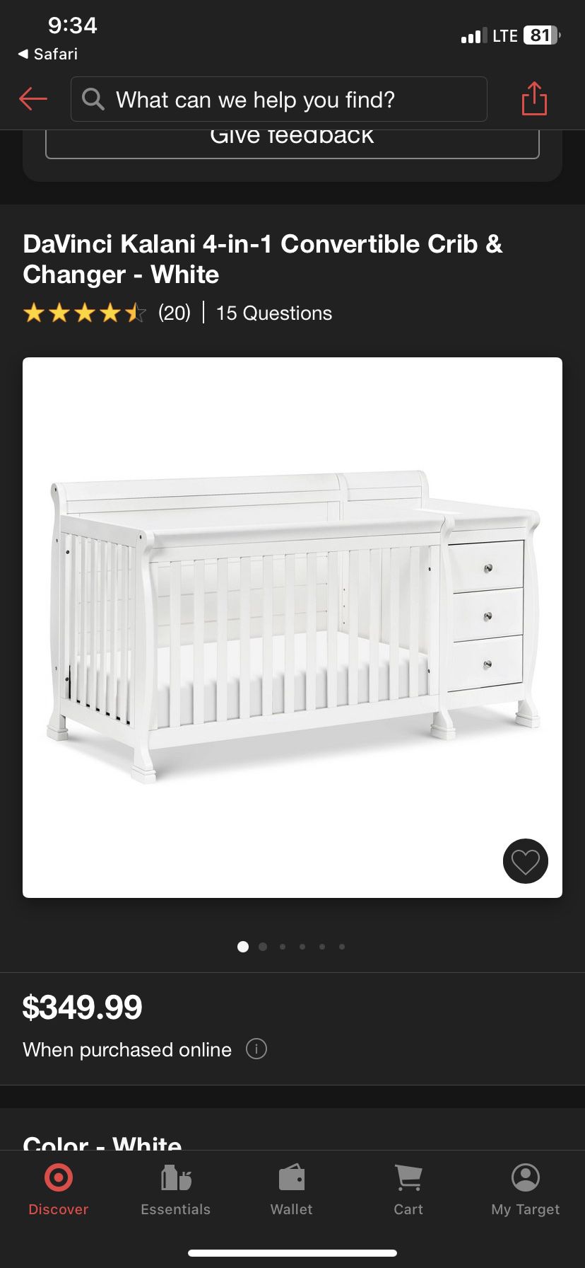 Baby changing table + dresser