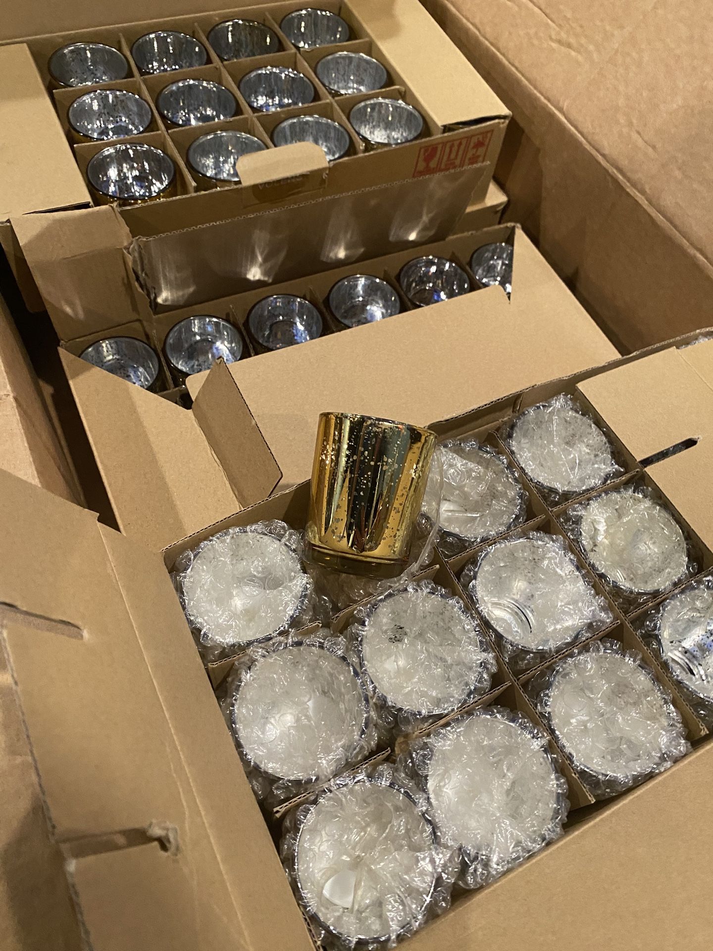 103 Gold Votive Candle Holders