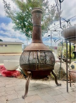Cast Iron Chiminea Outdoor Fire Pit