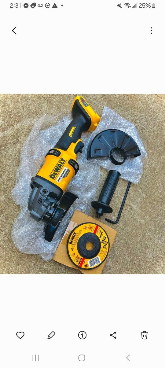 Dewalt GRINDER FLEX Volt New TOOL ONLY