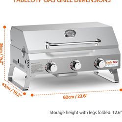 OnlyFire 3 burner grill (NEW)