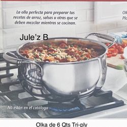 Princess House. Olla De 6 Qts Tri-ply Nueva En Su Caja 