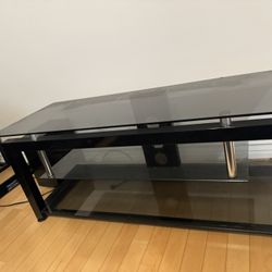 Glass TV Stand - Black Color For Sale