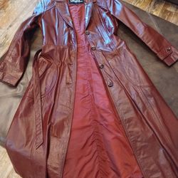 Leather Trench Coat 