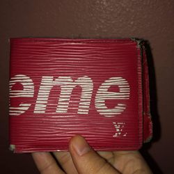 Supreme Red Wallet Used