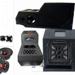 New Center Console Chevy GMC Subwoofer Kicker Cvx 12” Speakers Tweeters