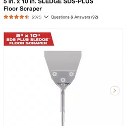 Milwaukee 5 in. x 10 in. SLEDGE SDS-PLUS Floor Scraper