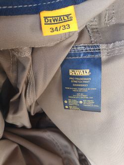 Brand new mens 34/33 DeWalt work pants