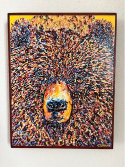 Wood Panel Art "Bear" - Daniel Curran Limited Edition 15/100