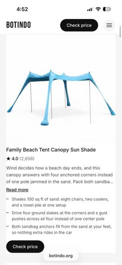 Botindo Beach Tent