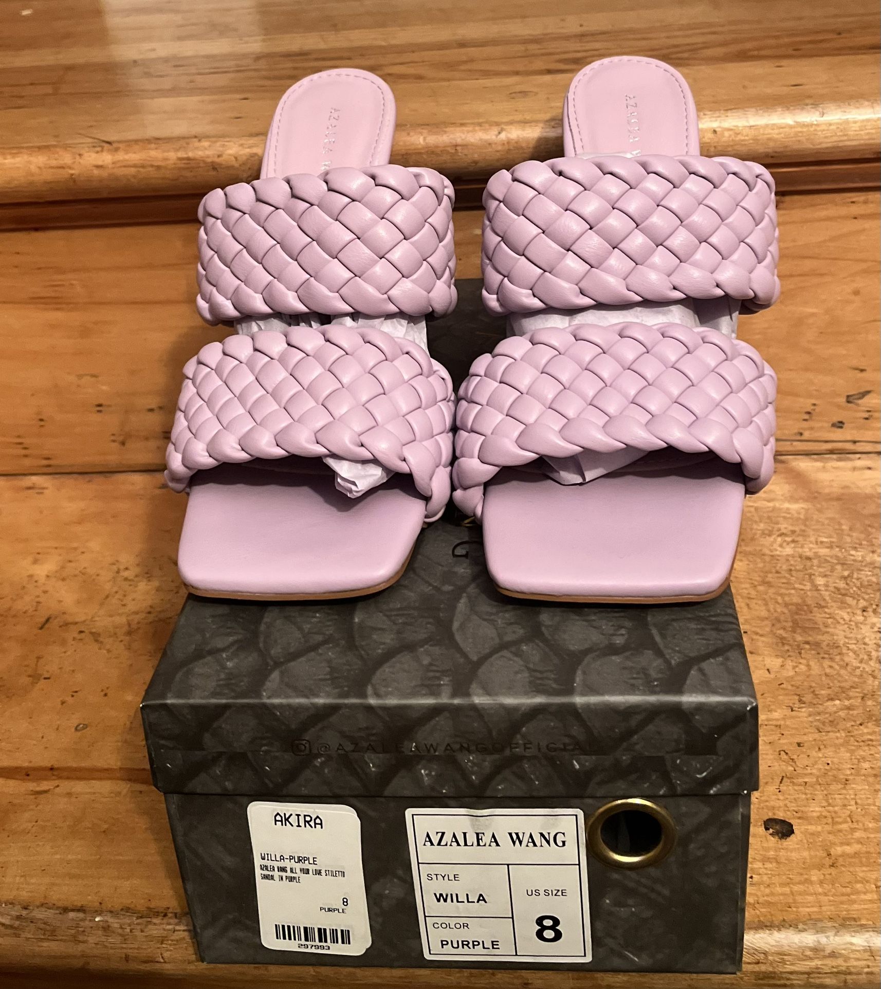 Azalea Wang Lavender Sandals Heels